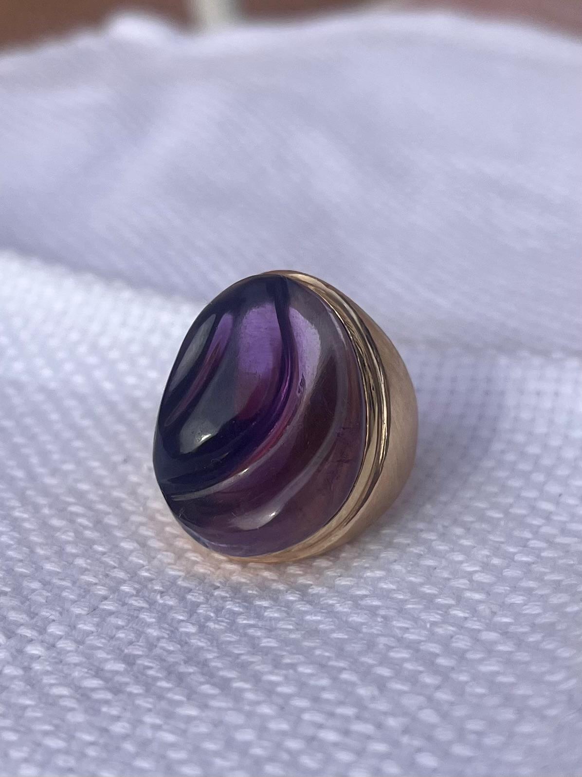 Burle Marx Amethyst Ring Forma Livre Modernista en venta