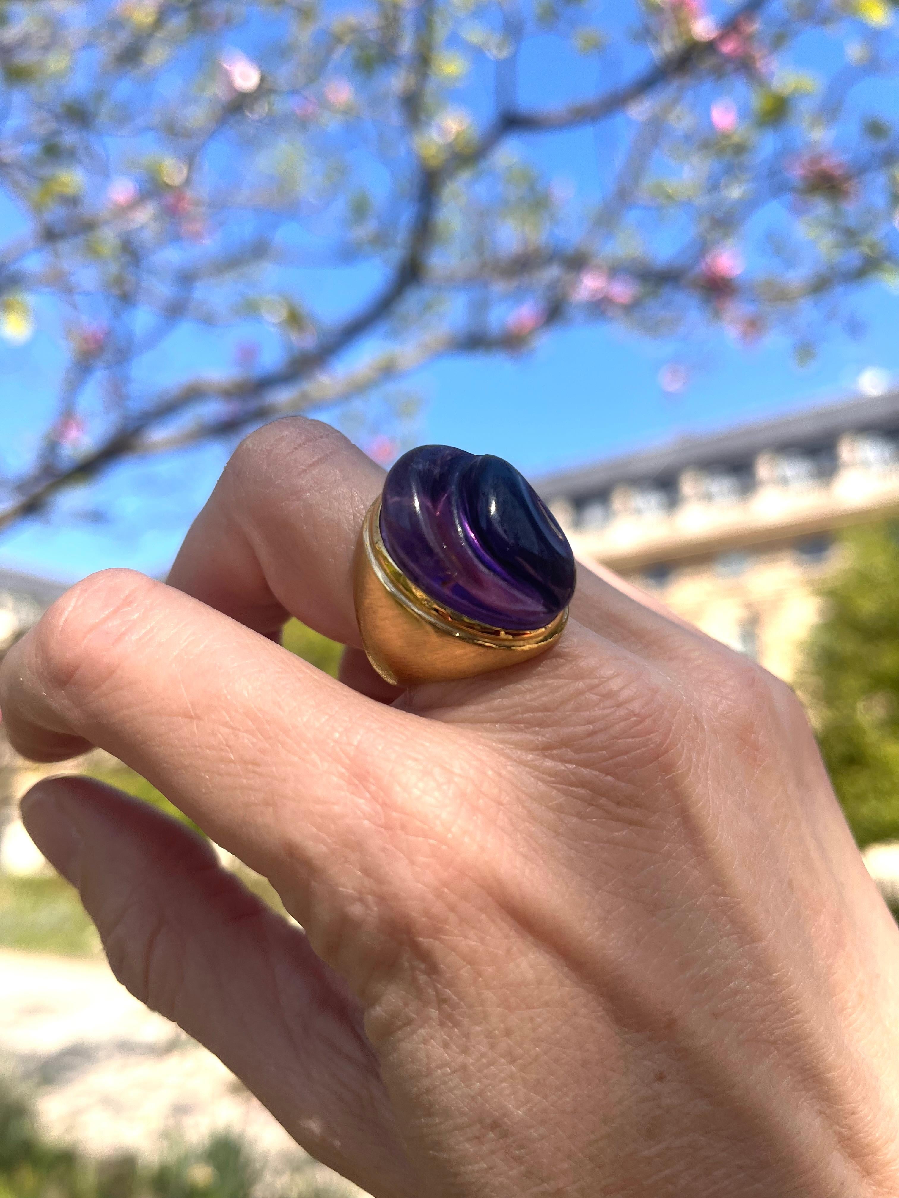 Burle Marx Amethyst Ring Forma Livre en Excelente estado para la venta en Paris, FR
