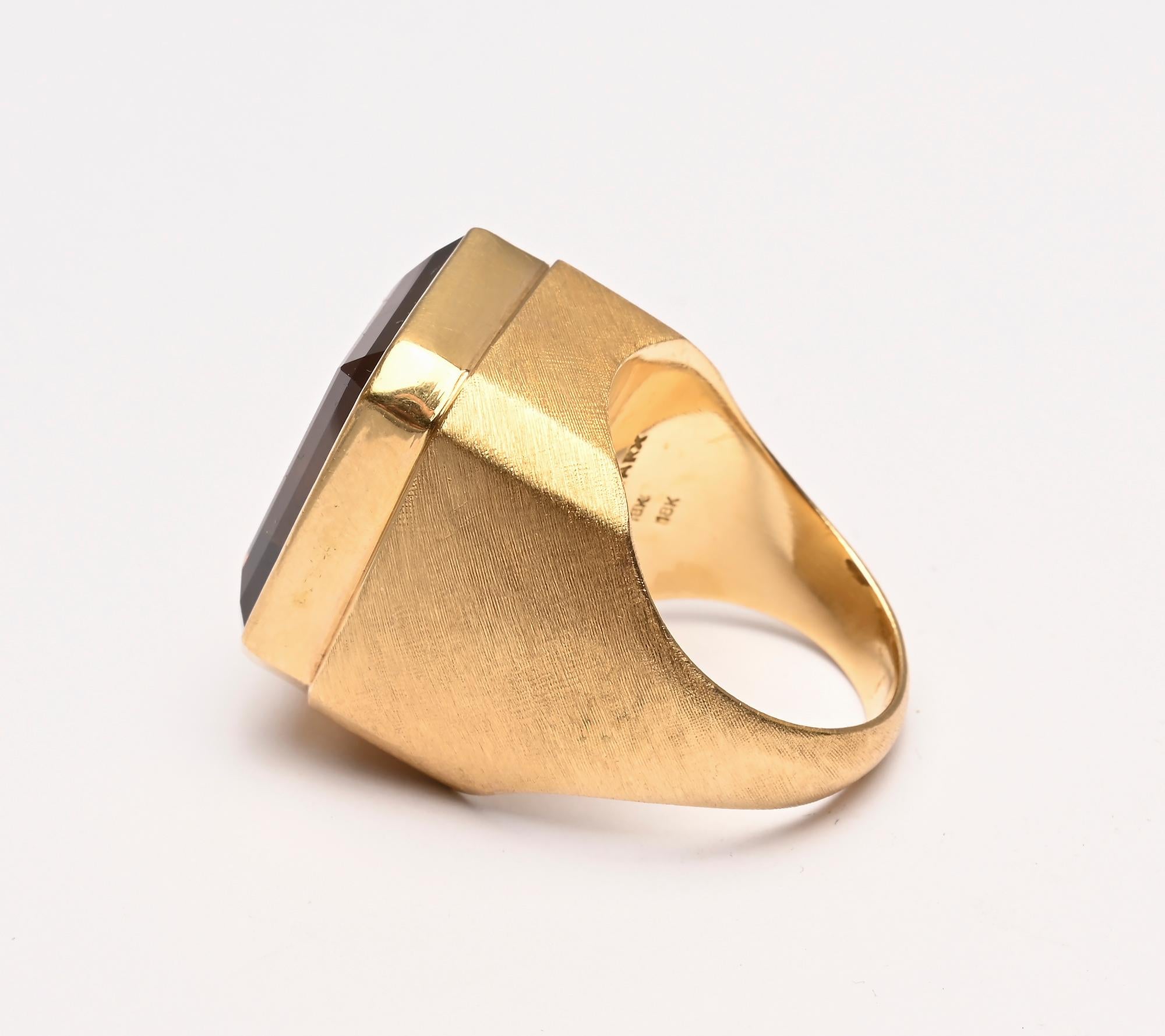 Women's or Men's Burle Marx Ametrine Gold Ring