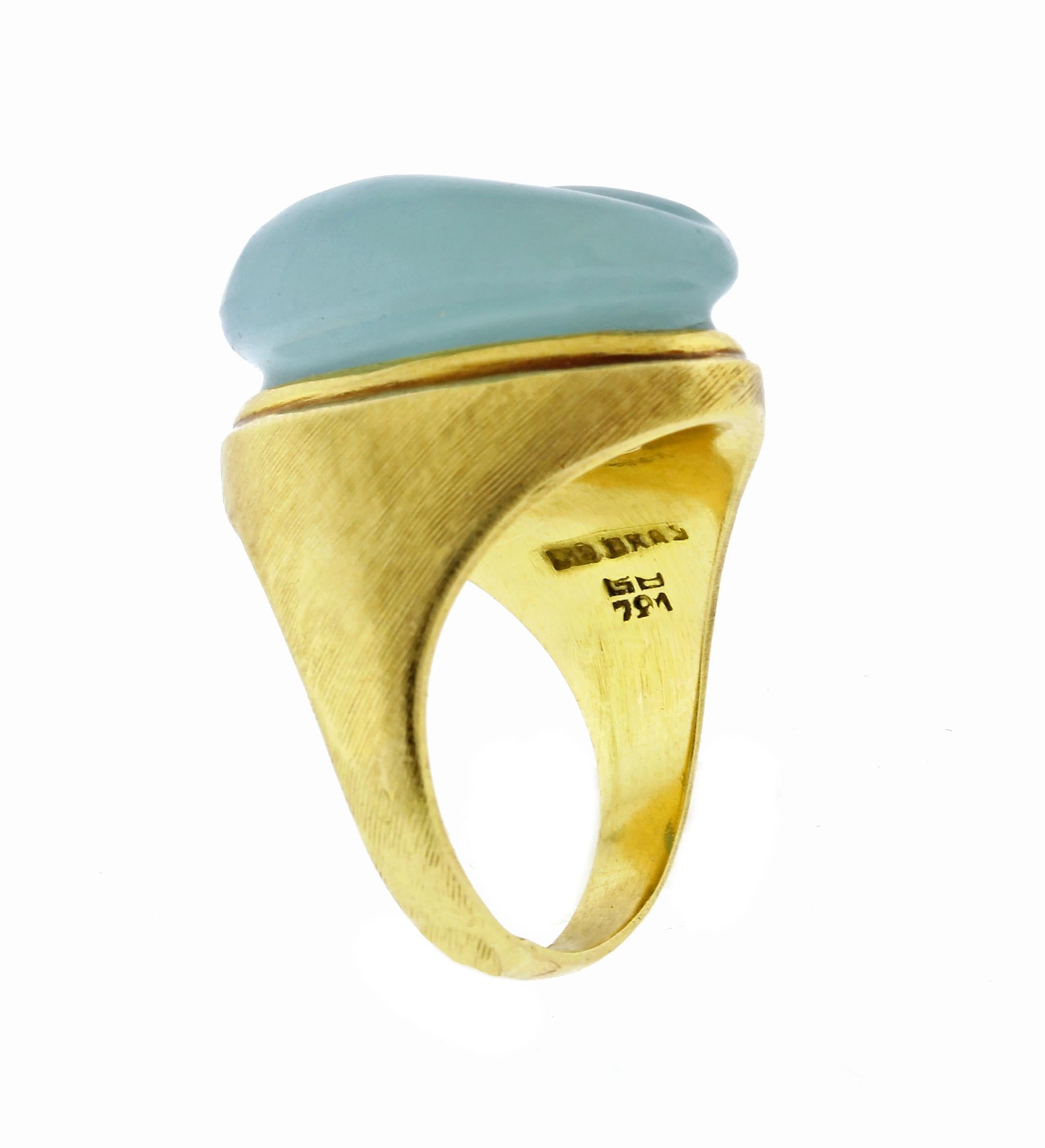 Modernist Burle Marx Aqua Forma Livre Ring For Sale