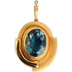 Burle Marx Blue Topaz Pendant