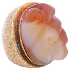 Burle Marx Brazil 18Kt yellow Gold Forma Livre Agate Ring