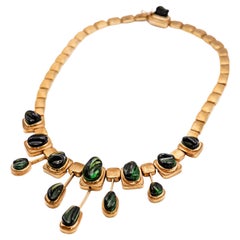 Burle Marx Brazil Necklace with Forma Livre Green Tourmalines
