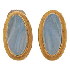 Burle Marx Forma Livre Aquamarine Gold Earrings