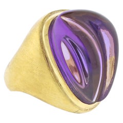 Burle Marx Forma Livre Carved Amethyst Ring