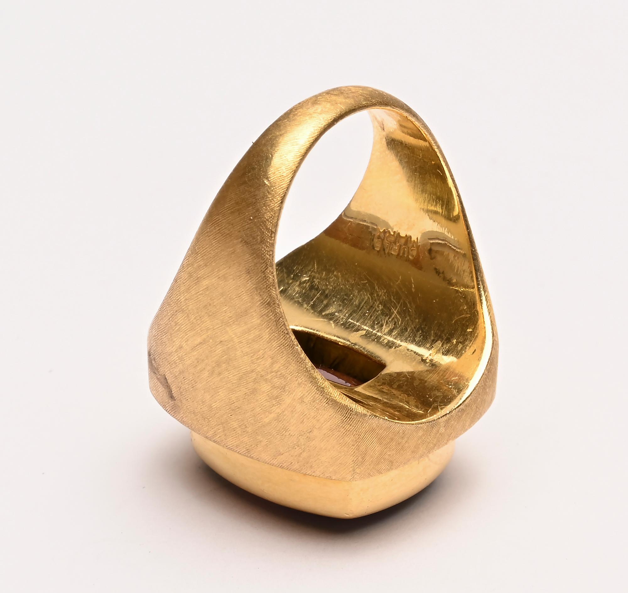 Burle Marx Large Rubelite Ring For Sale 1