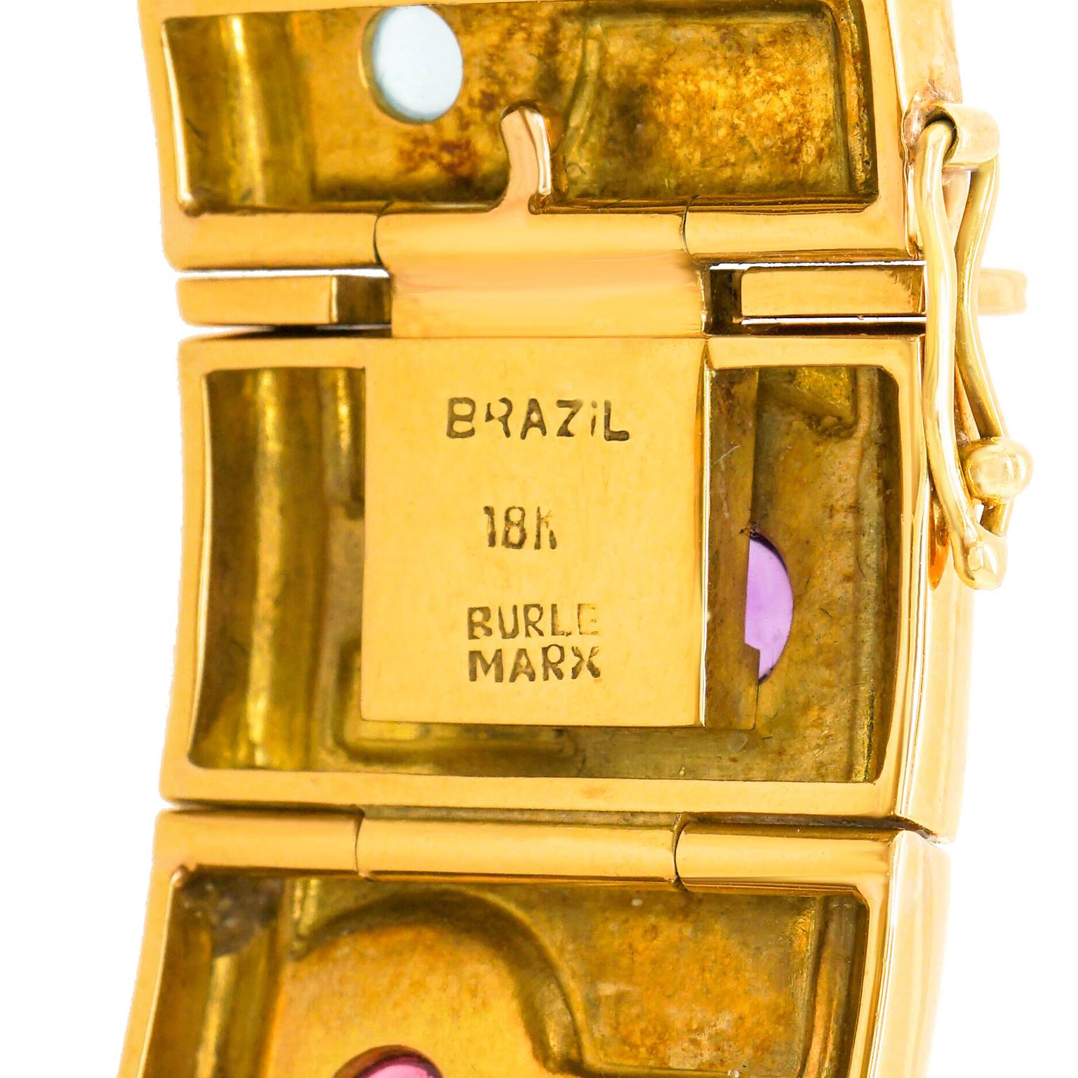 Women's or Men's Burle Marx Modernist Gold Bracelet