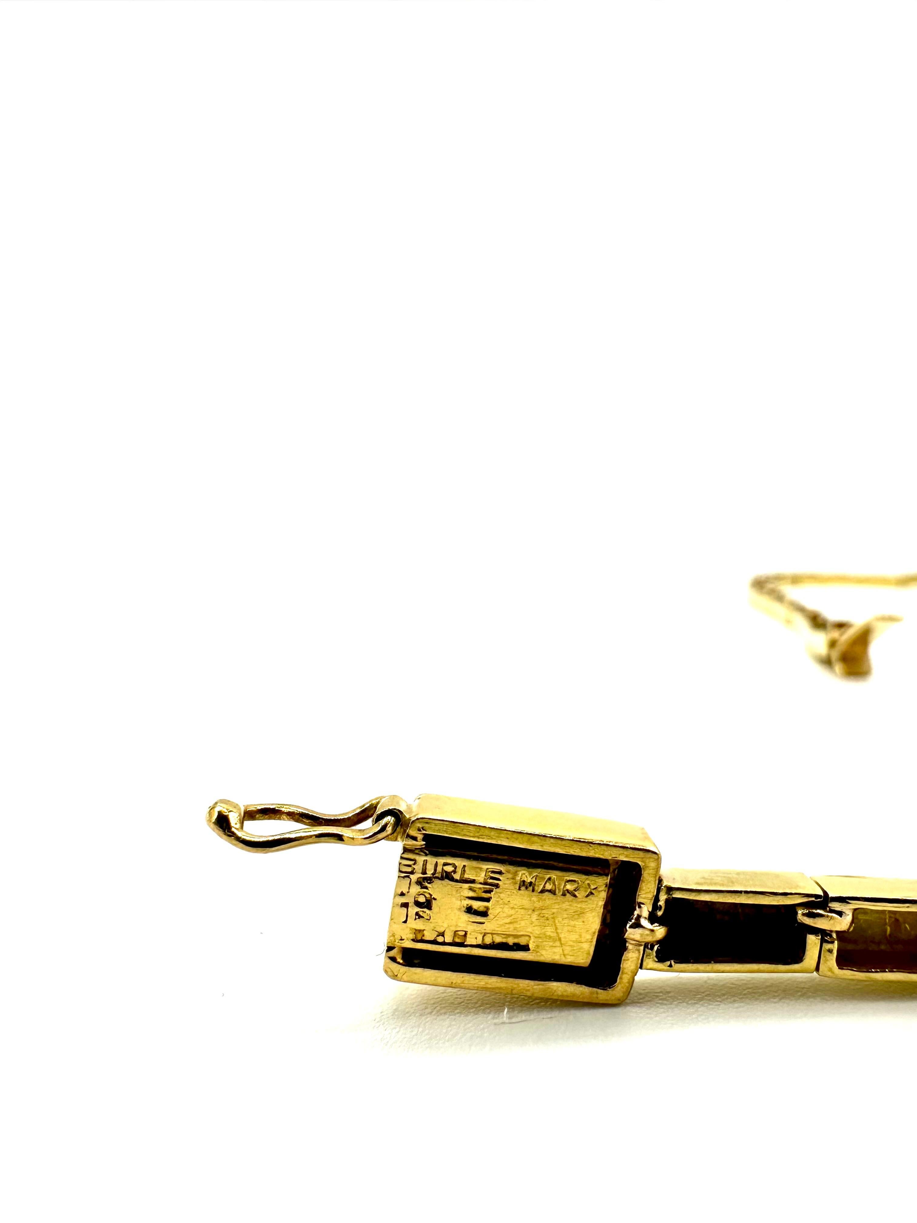Collier Burle Marx en or jaune 18K et pierres précieuses à cabochons multiples Excellent état - En vente à Chevy Chase, MD