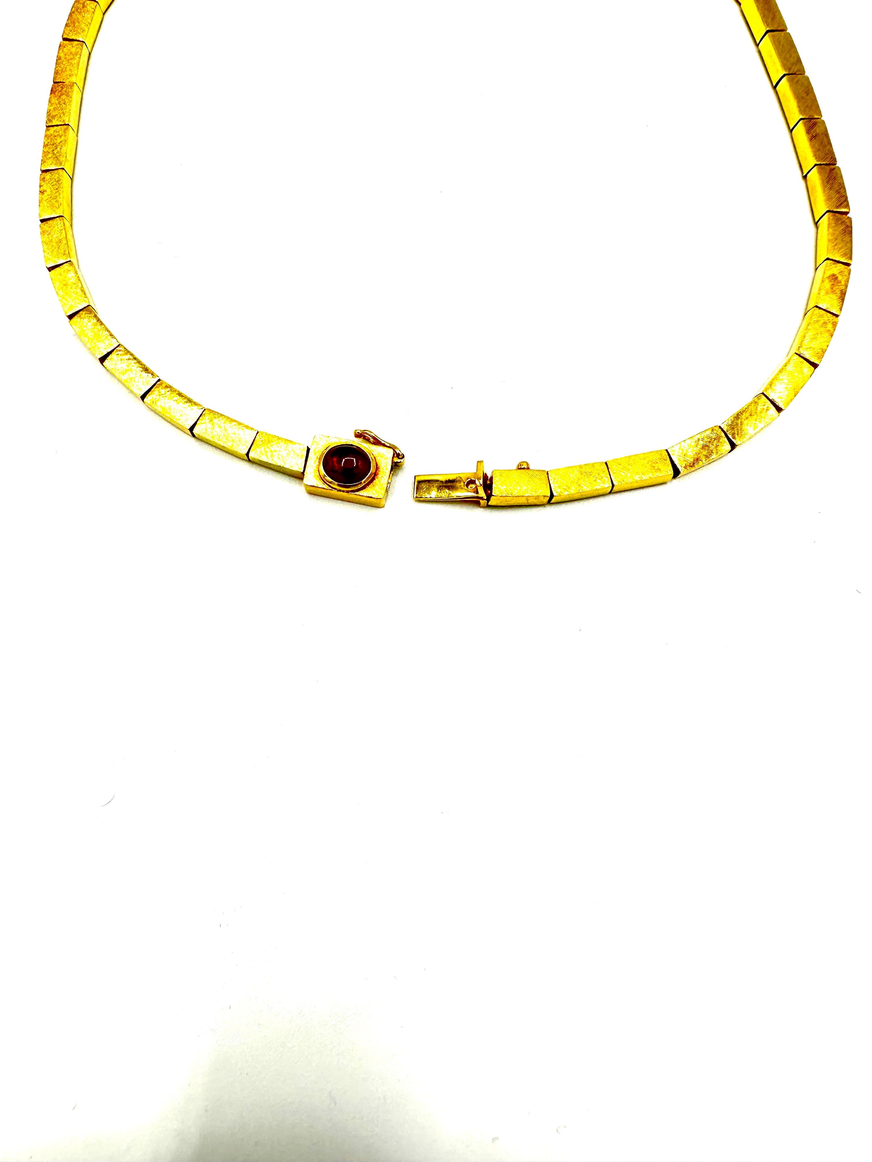 Collier Burle Marx en or jaune 18K et pierres précieuses à cabochons multiples Pour femmes en vente
