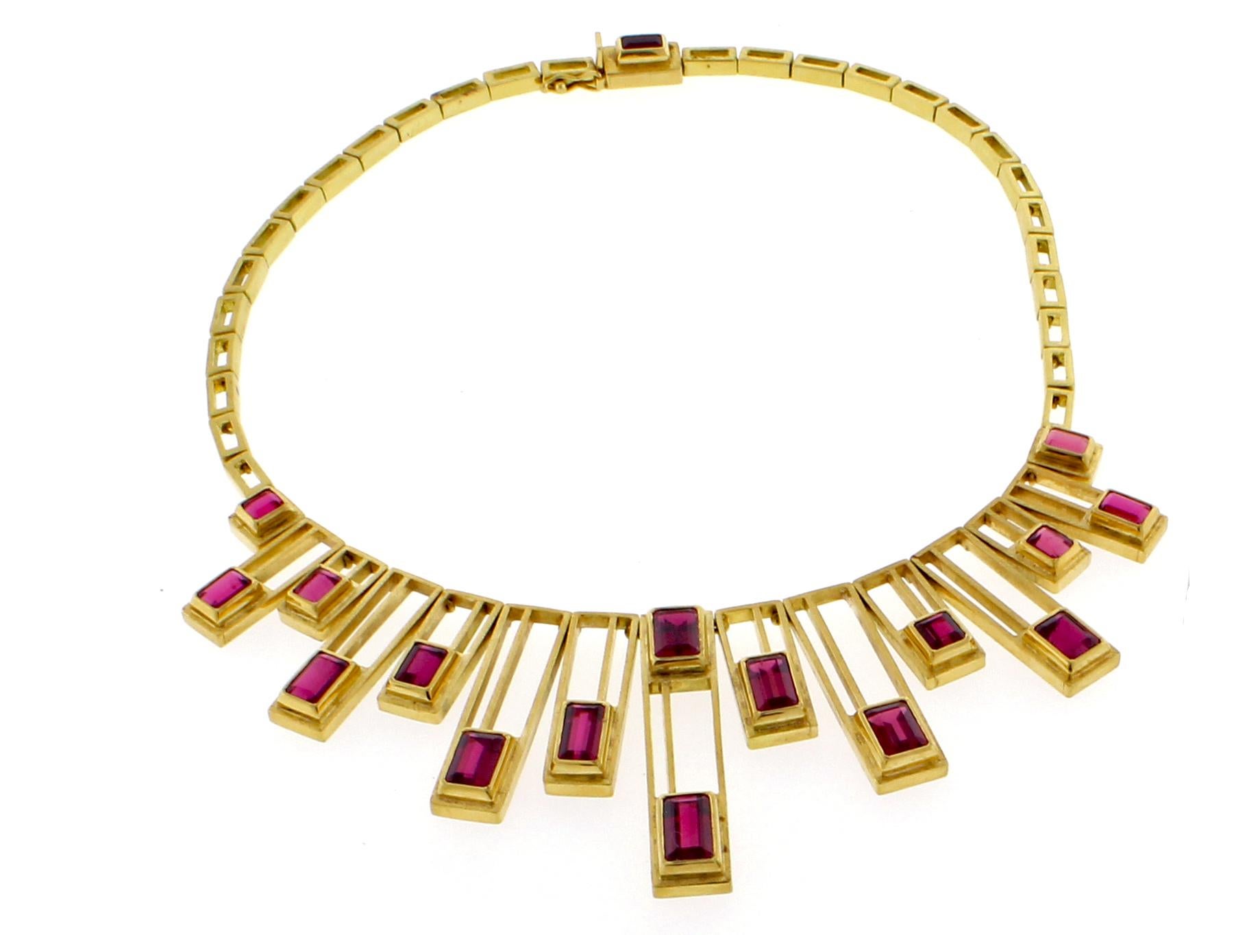 Burle Marx Rubellite Necklace In Excellent Condition In Bethesda, MD