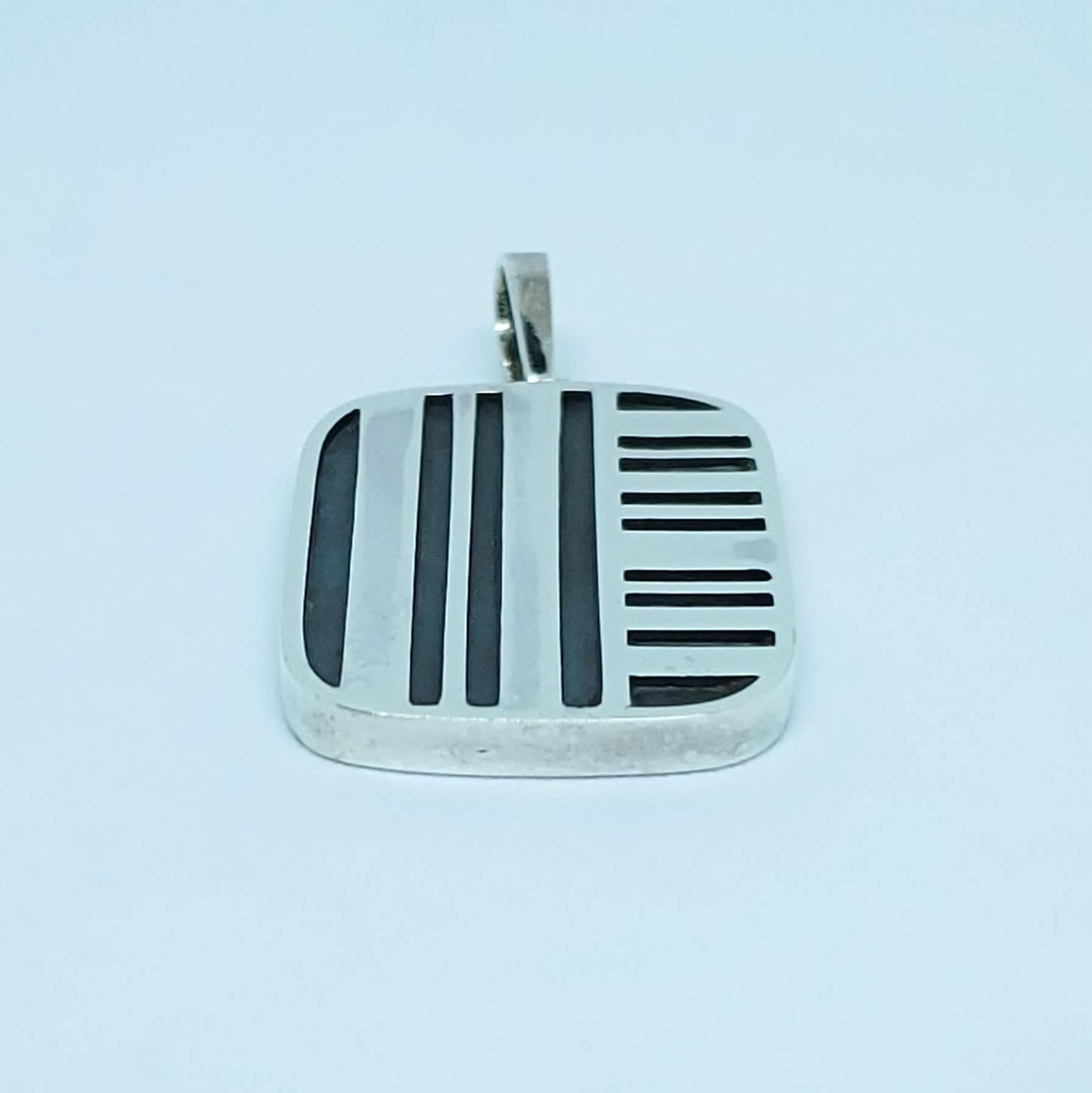 Women's or Men's Burle Marx Small Silver Pendant For Sale