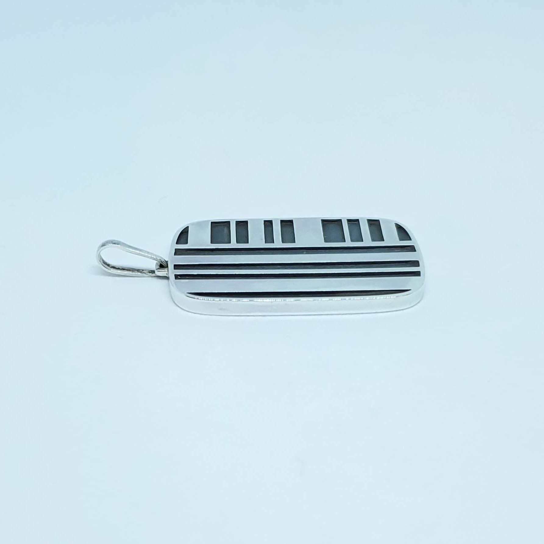 Burle Marx Medium Silver Pendant In Excellent Condition For Sale In Woodway, TX