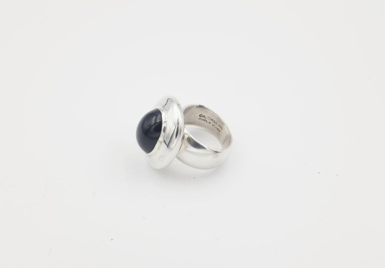 Burle Marx Sterling Silver and Cabochon Onyx Ring For Sale at 1stDibs