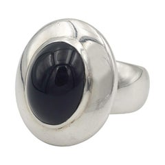 Burle Marx Sterling Silver and Cabochon Onyx Ring