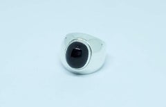 Burle Marx Sterling Silver Black Tourmaline Cabochon Ring