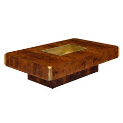 Burled "Alveo" Coffee Table by Willy Rizzo
