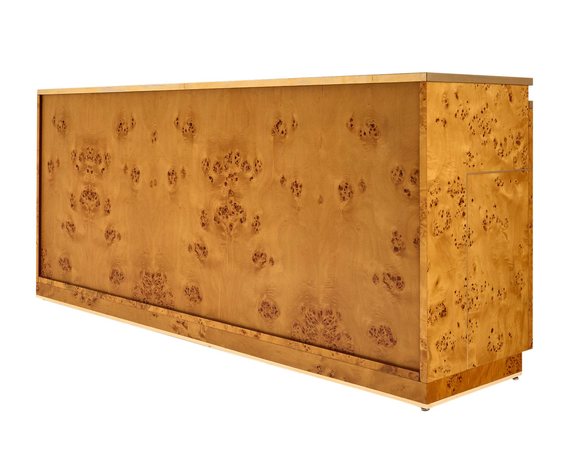 Burled Buffet Attributed to Jean-Claude Mahey For Sale 1