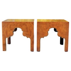 Burled Carpathian Elm Tables Moorish Style 1960's