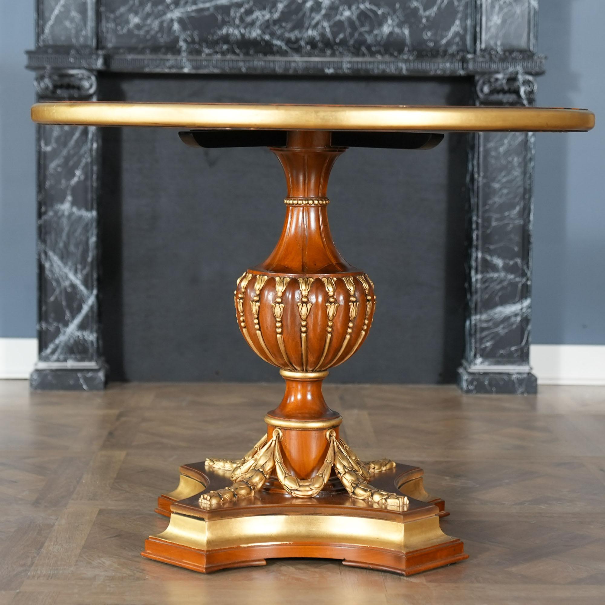 Mahogany Burled Center Table For Sale