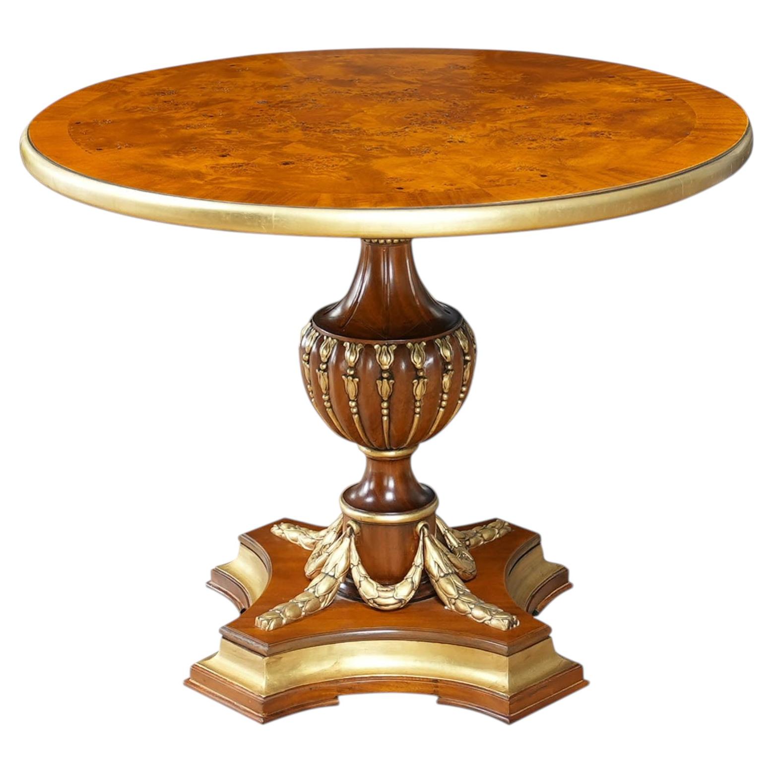Table centrale en loupe en vente