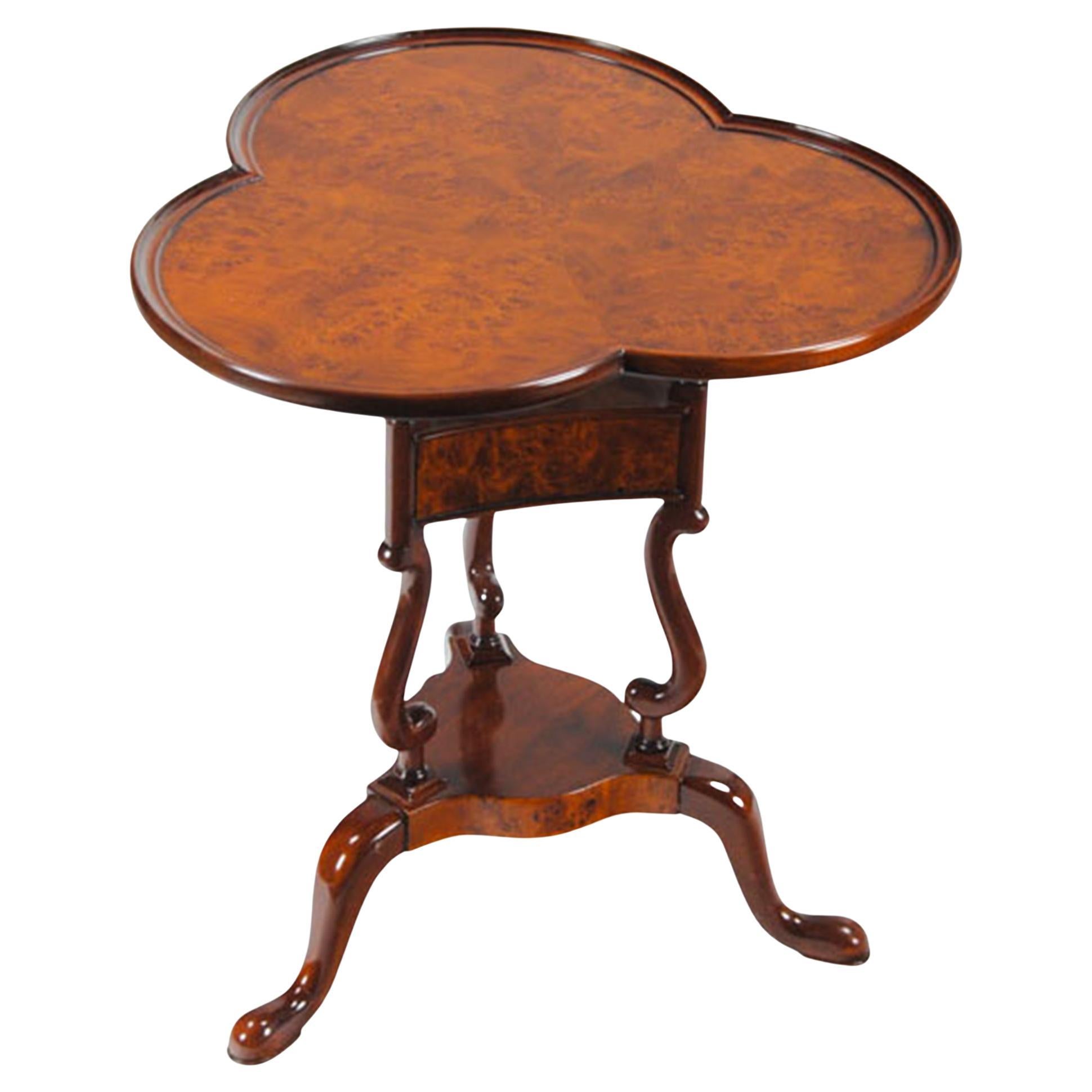 Burled Clover Table For Sale