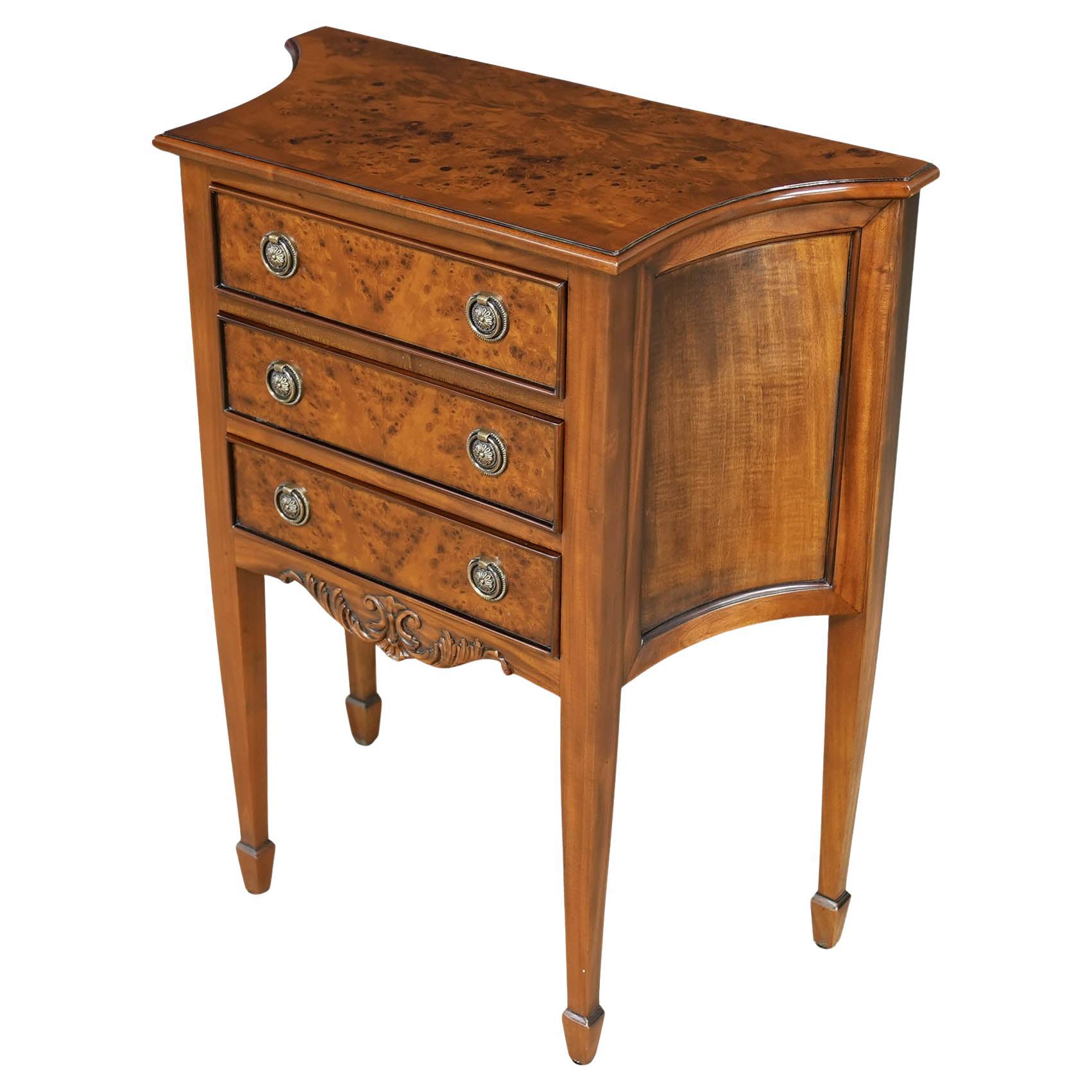 Burled Commode For Sale