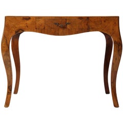 Burled End Table With Drawer from Italy