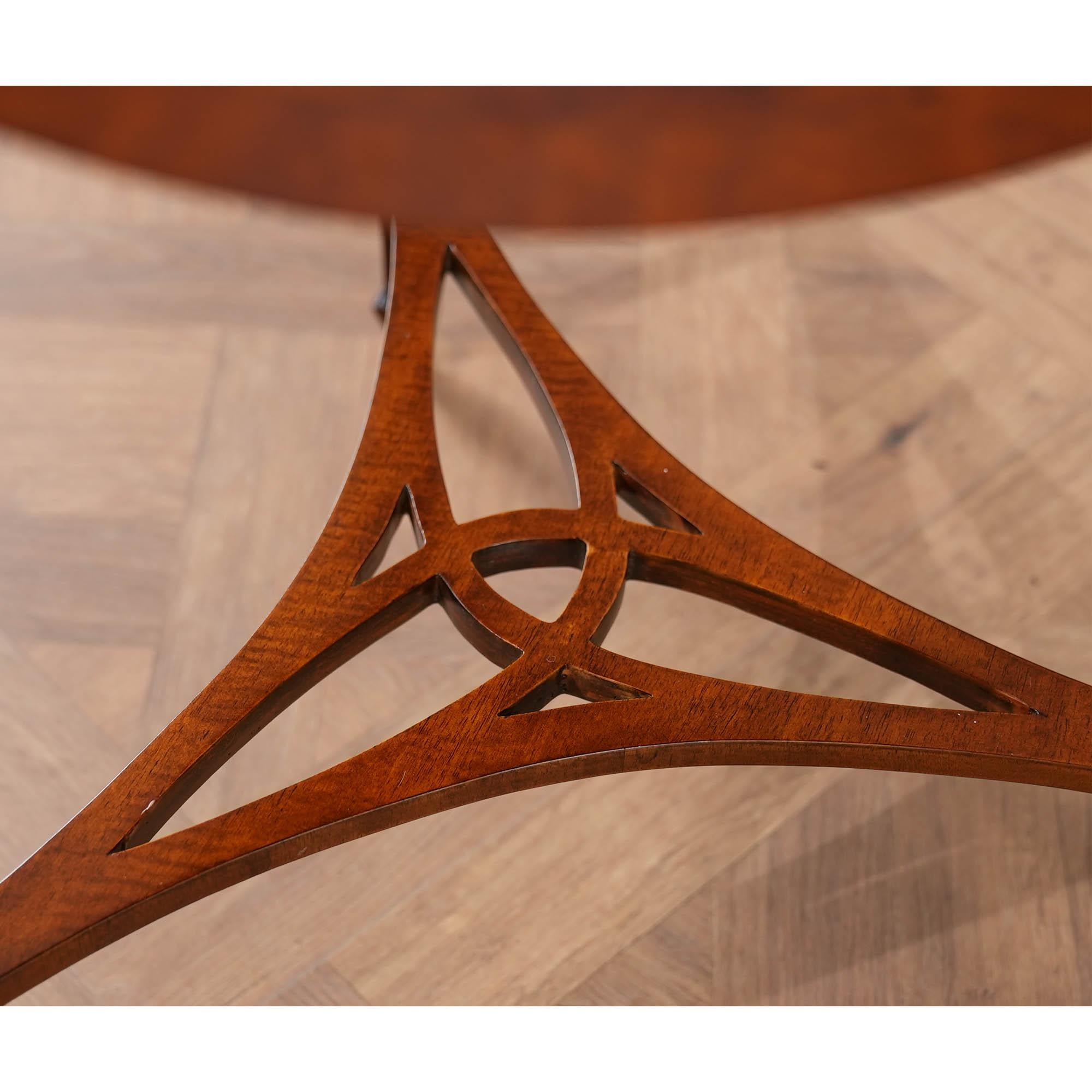 Hand-Carved Burled Handkerchief Table For Sale