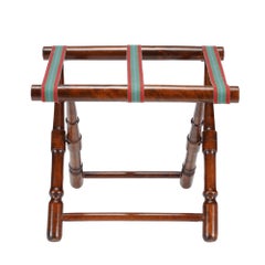 Burled hardwood butler's tray stand, c. 1900
