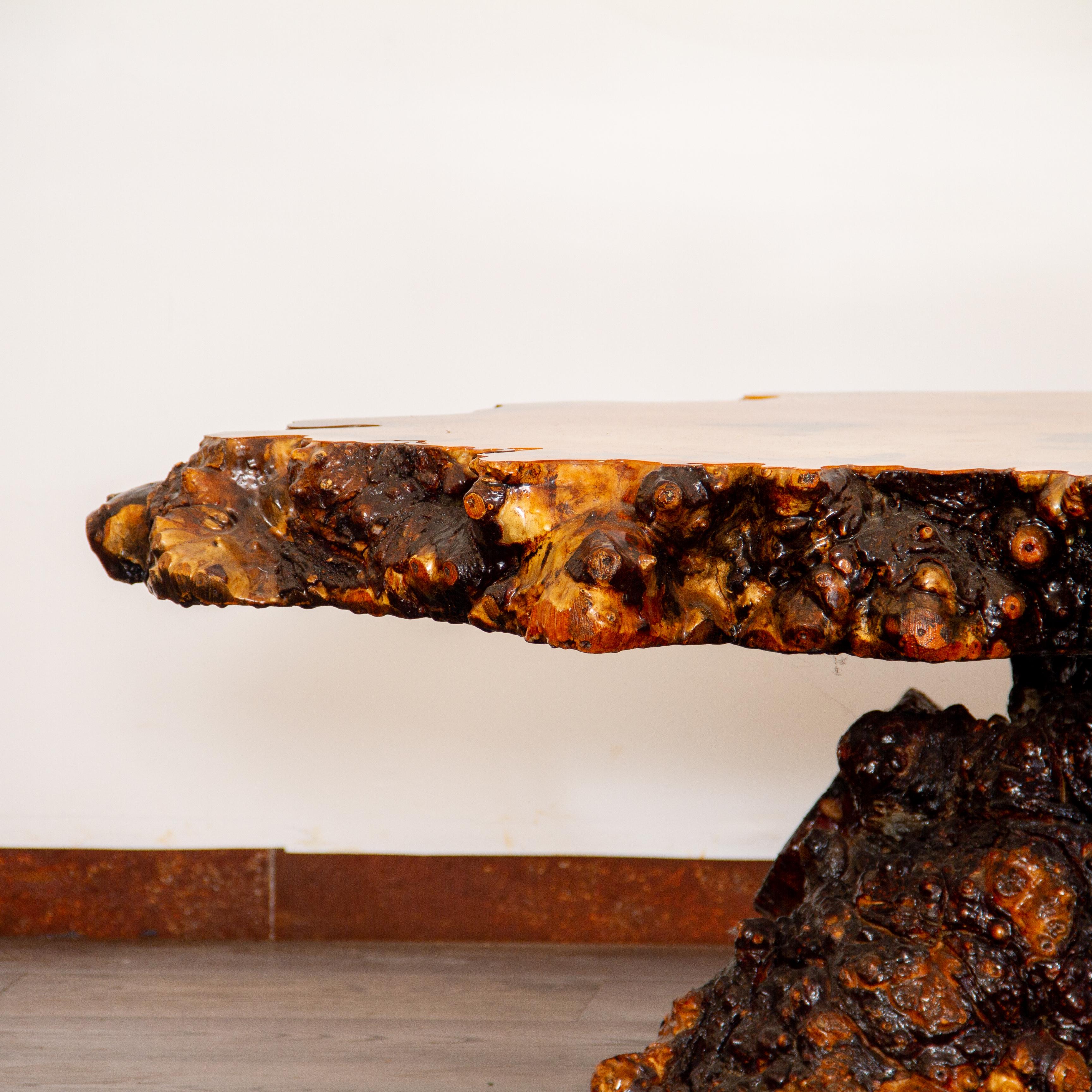 Burled Root and Resin Coffee Table, Los Angeles, 1960s 2