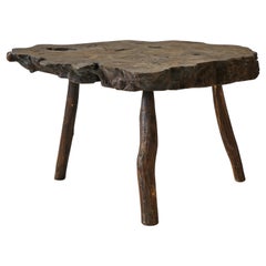 Burled Three-Legged Rustic Root Table