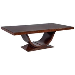 Burled Walnut Art Deco Inspired Dining Table by Aerin Lauder