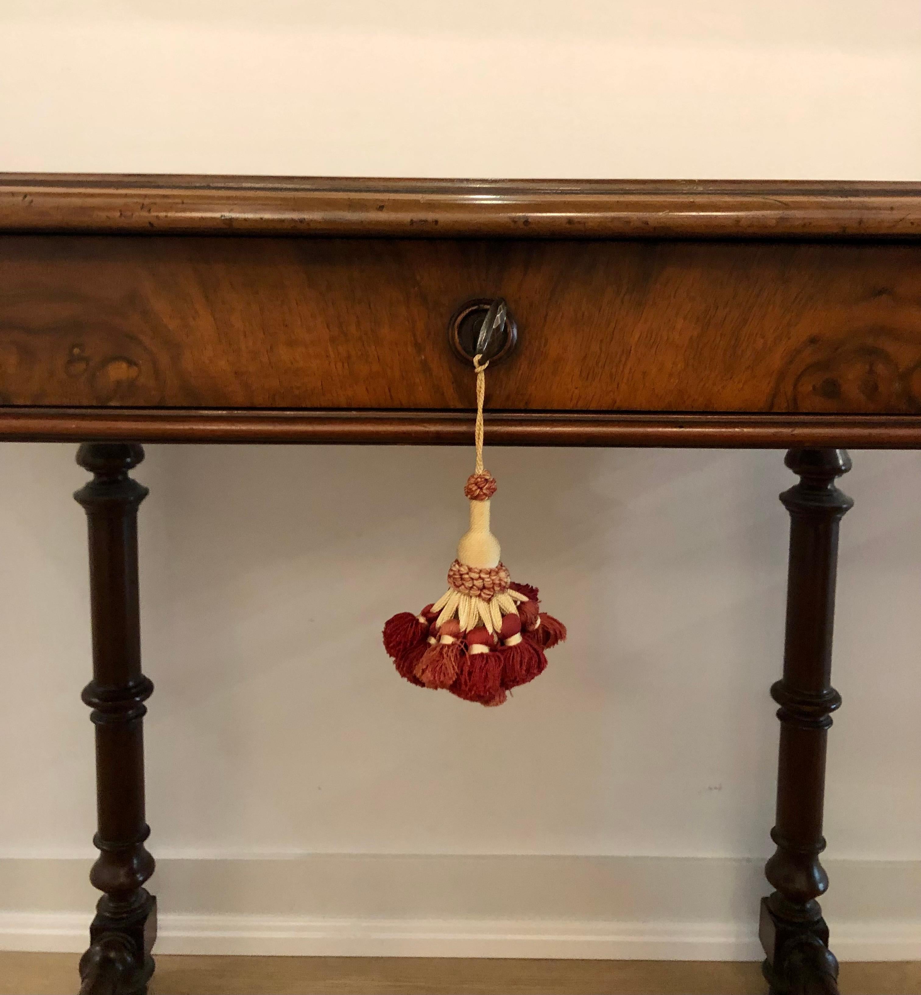 Burled Walnut Console Table, American,  Herter Brothers, 19th Century For Sale 1