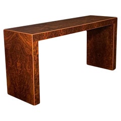 Burled Walnut Console Table