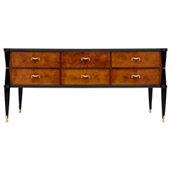 Burled Walnut Italian Chest of Drawers