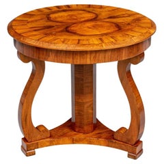 Burled Walnut Neoclassical Style Center Table 