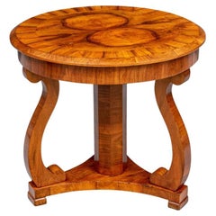Burled Walnut Neoclassical Style Center Table