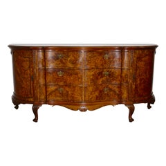 Sideboard aus gemasertem Nussbaumholz, um 1900