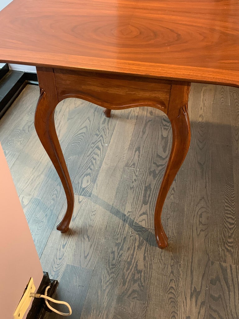 Transitional Burled Wood FlipTop Convertible Console or Dining Table