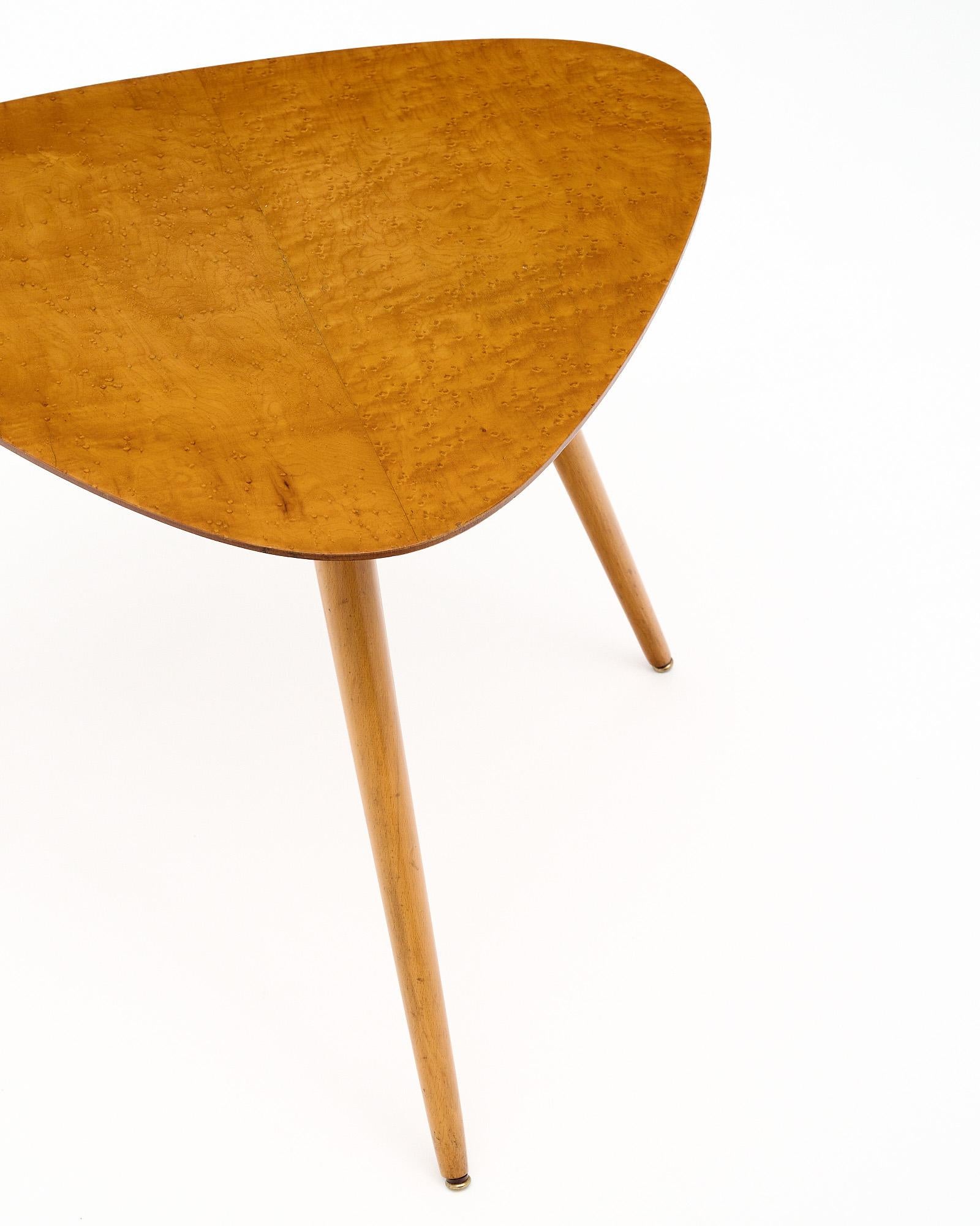 Mid-Century Modern Burled Wood Mid-Century Italian Side Table For Sale