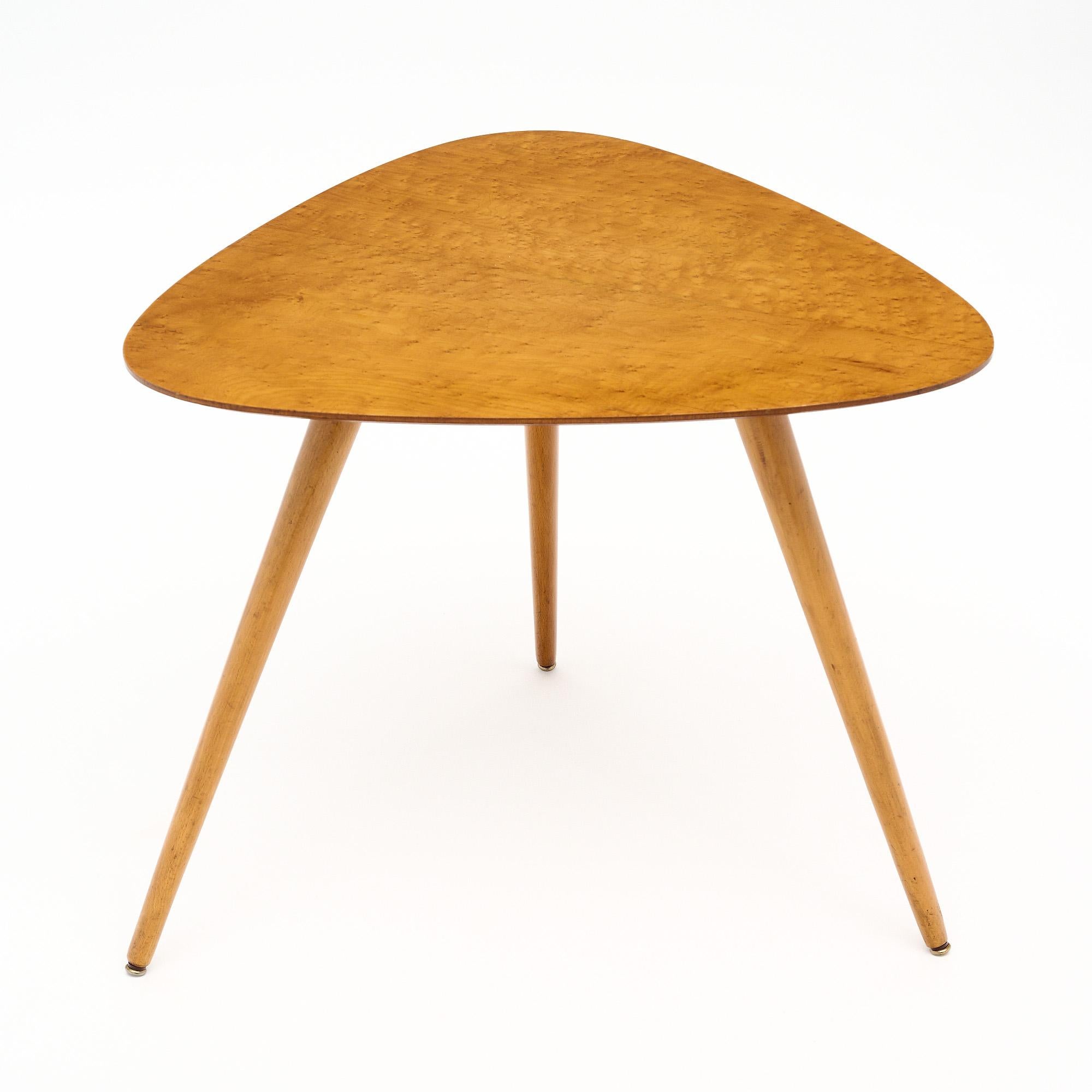 Burled Wood Mid-Century Italian Side Table For Sale 3