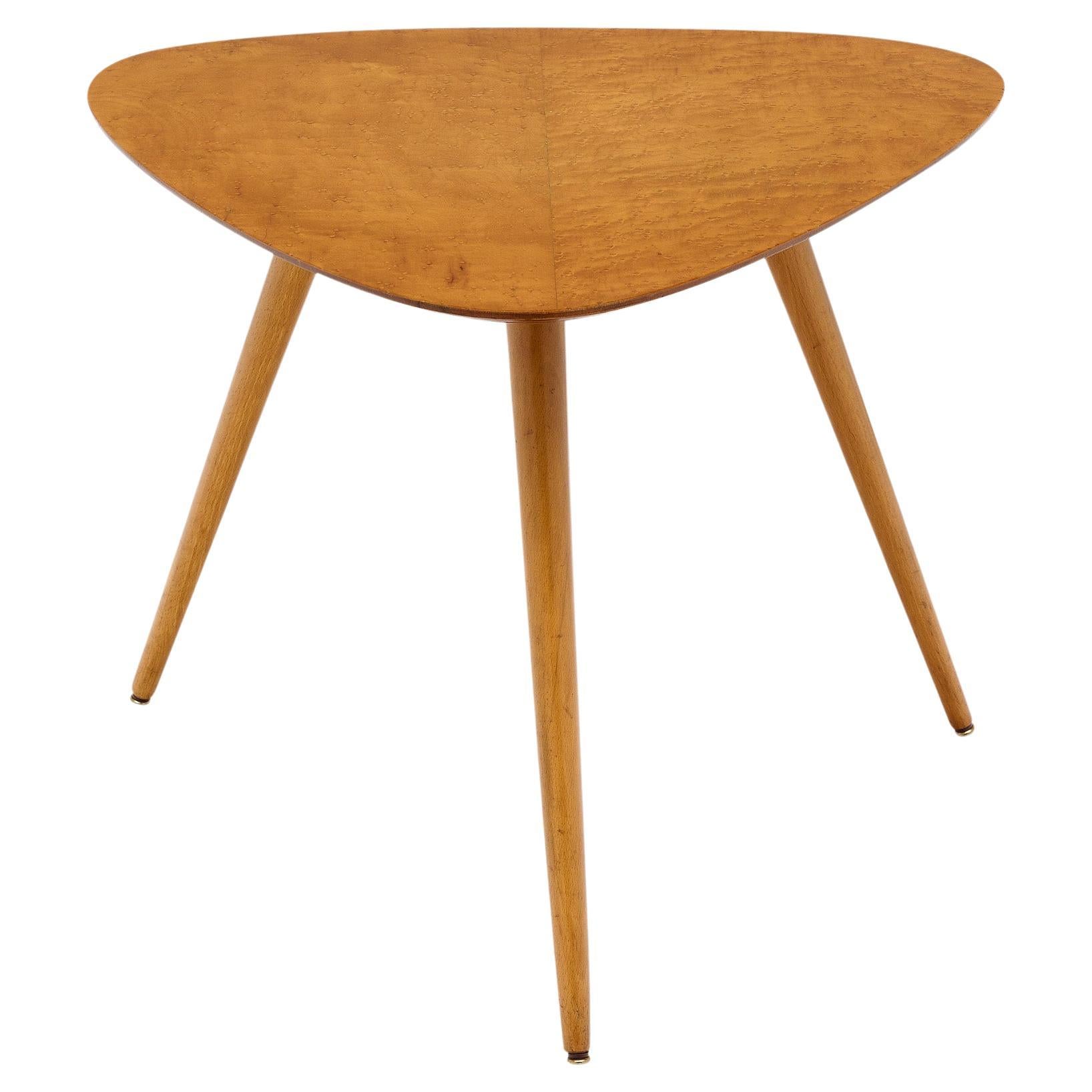Burled Wood Mid-Century Italian Side Table For Sale