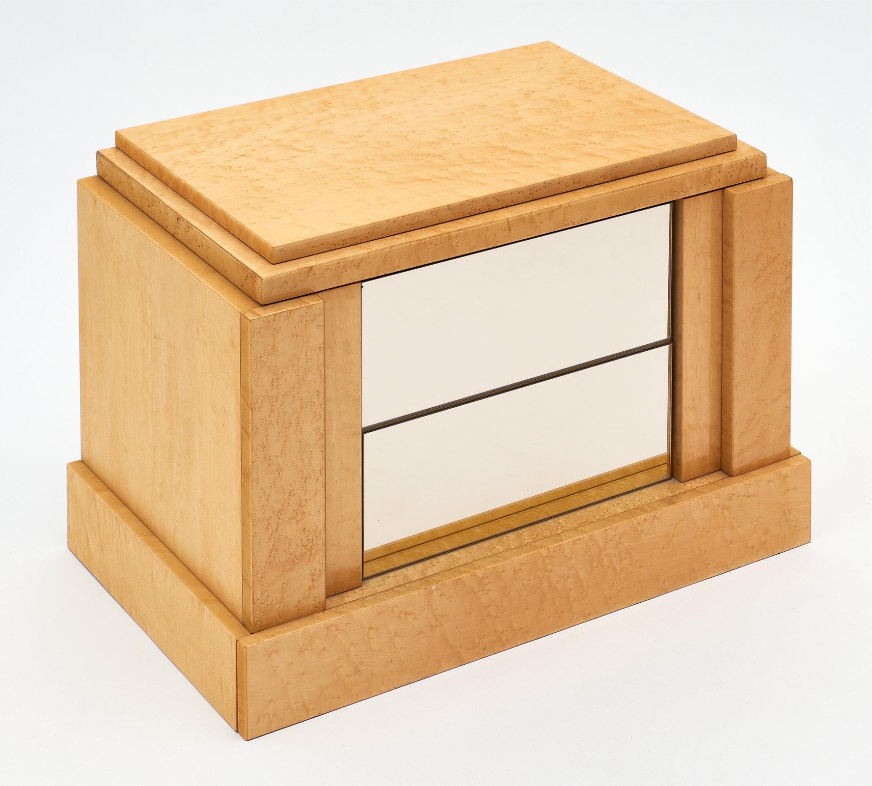 Mid-Century Modern Burled Wood Modernist Side Tables