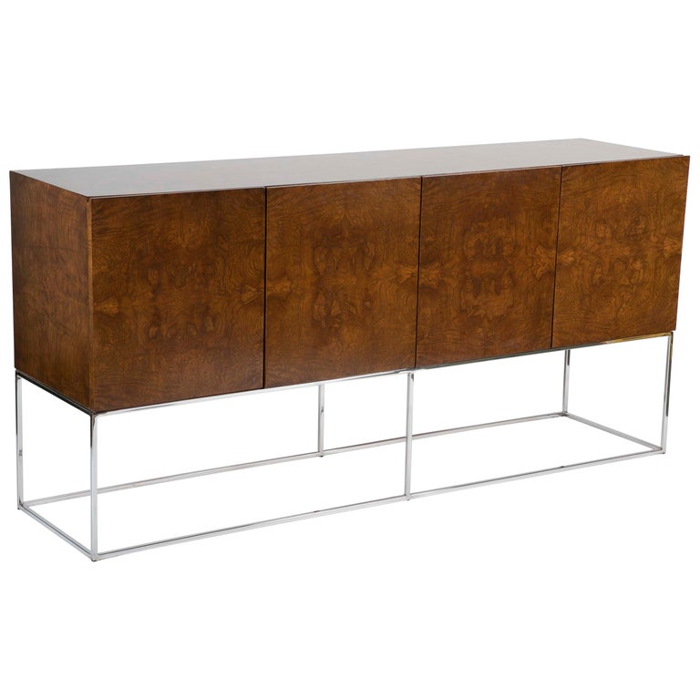 Burled Wood Sideboard by Milo Baughman at 1stDibs