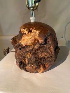 Burled Wood Table Lamp