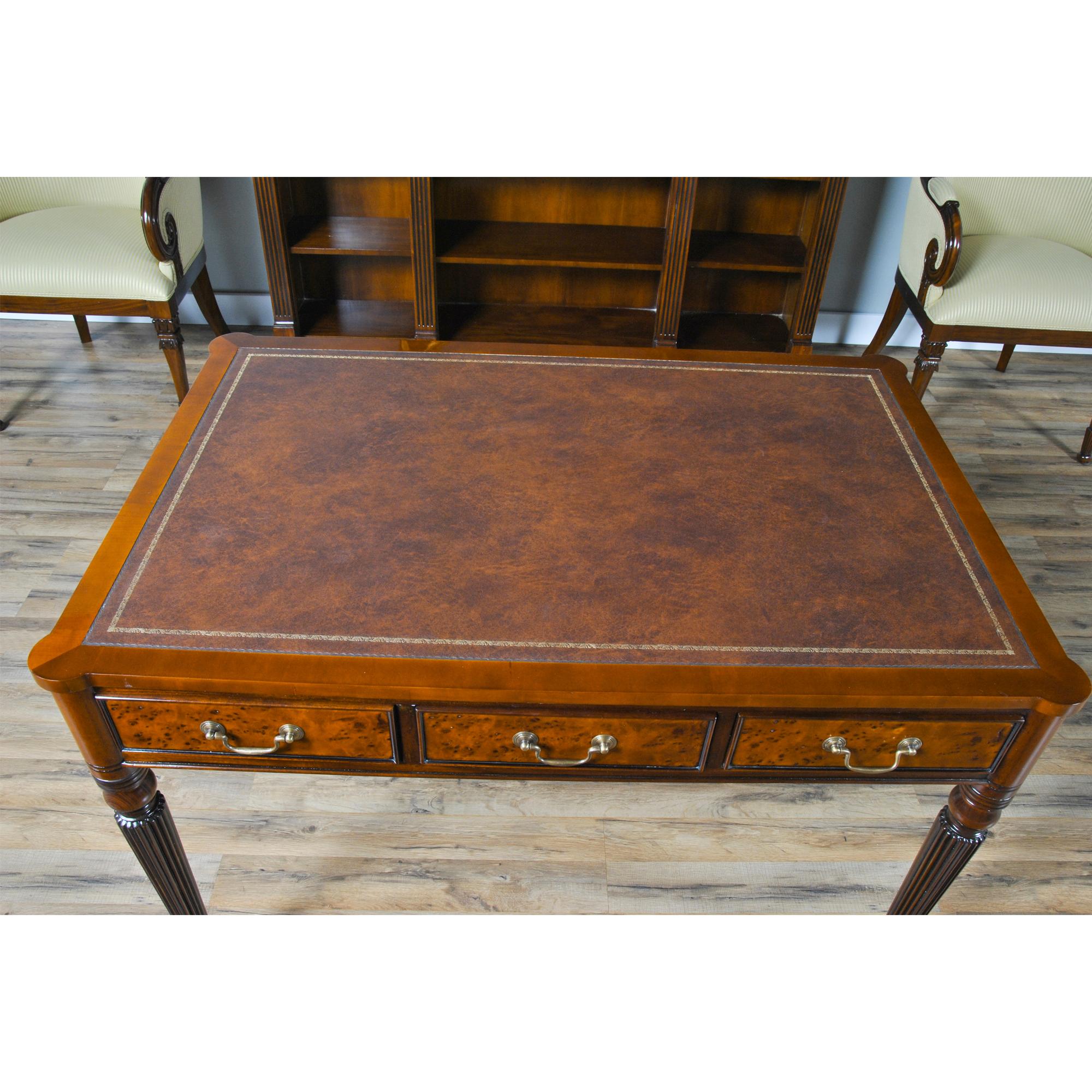 Burled Writing Table For Sale 1