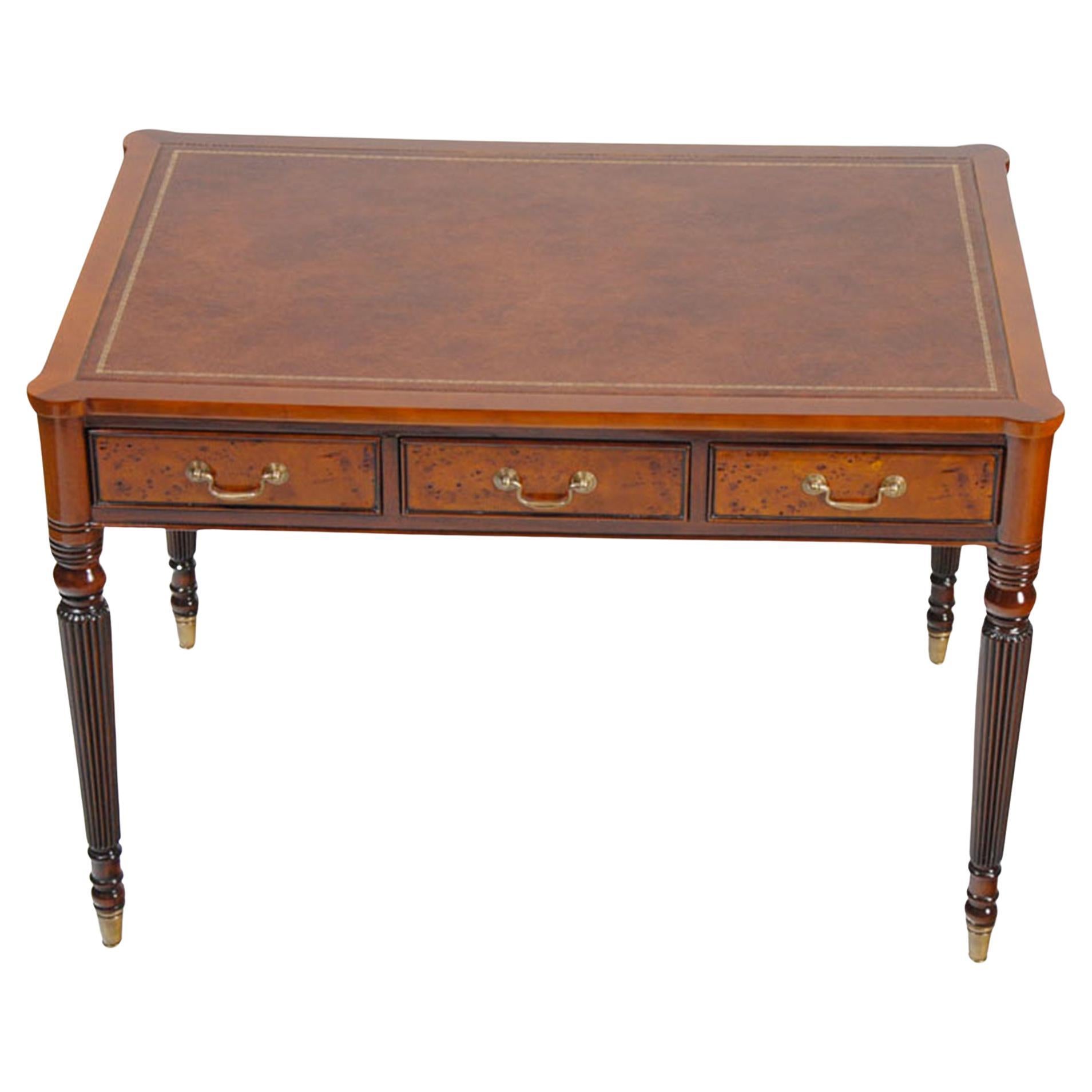 Burled Writing Table For Sale