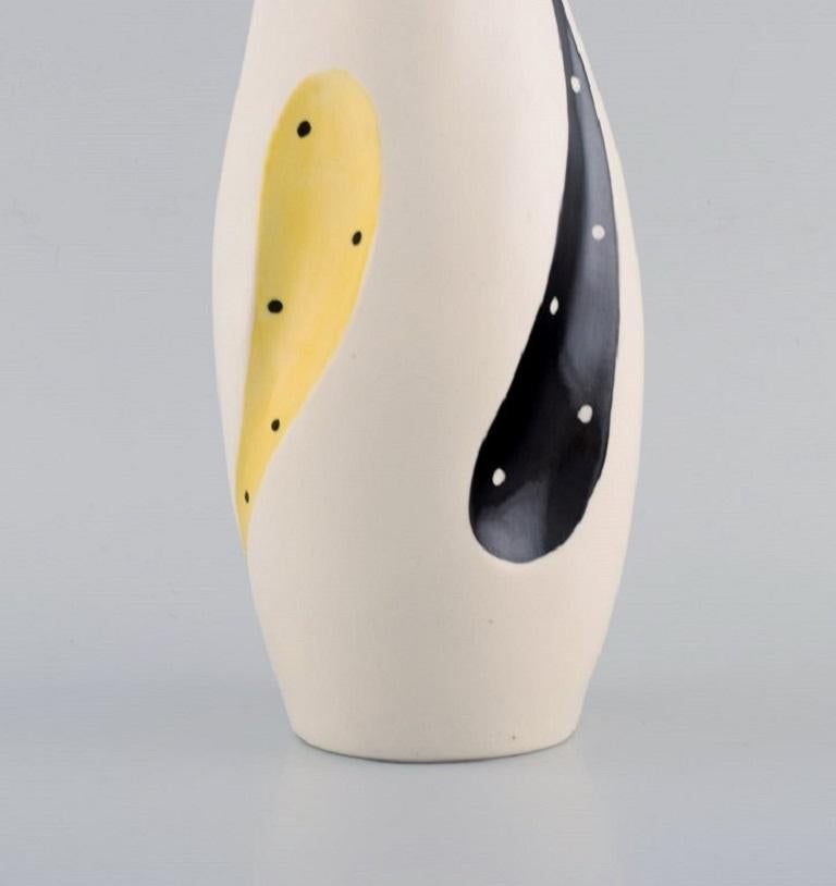 Mid-Century Modern Burleigh Ware, England, Vase in Glazed Ceramics, Modernist Design For Sale