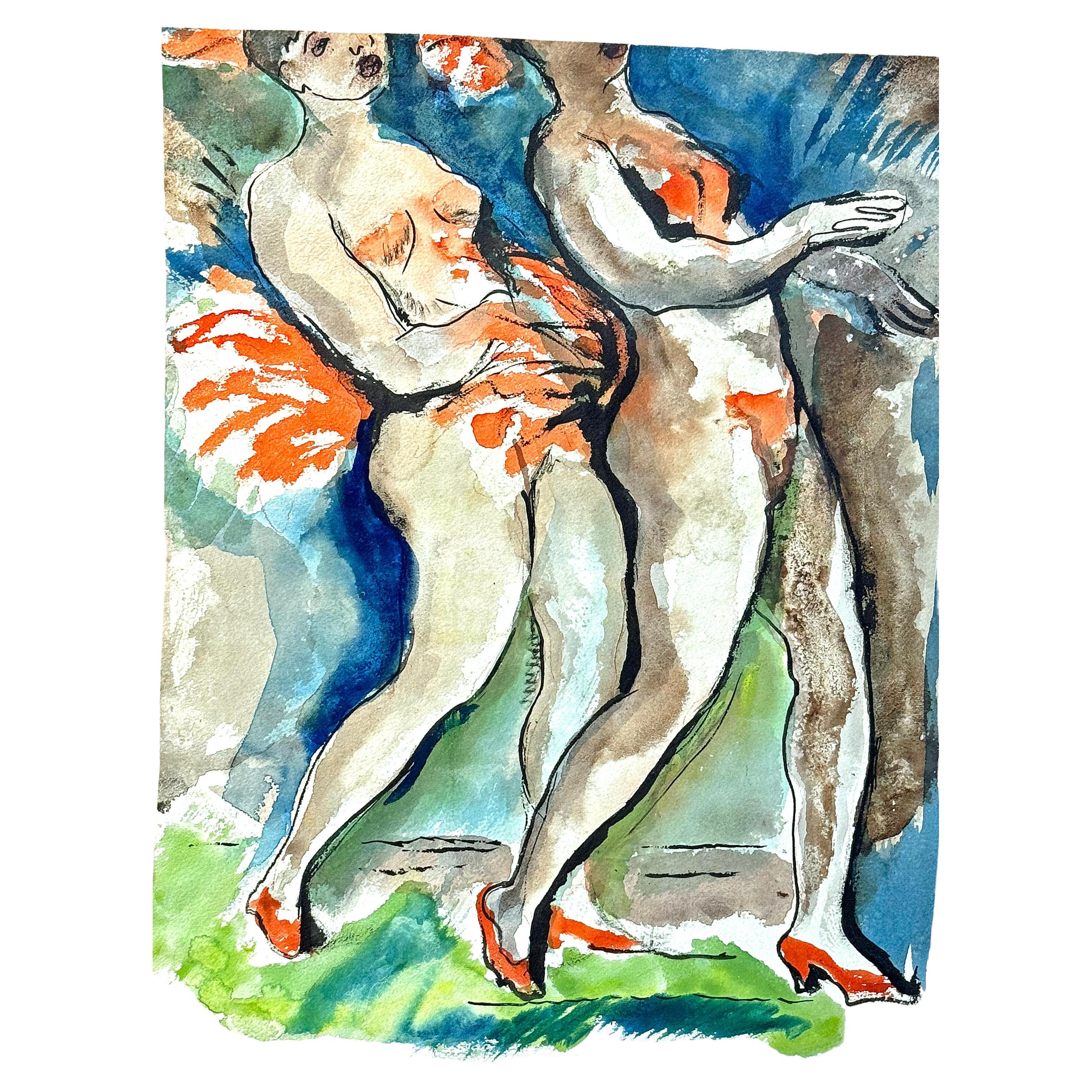 "Burlesque e composizione cubista", dipinto su due lati di William L'Engle