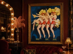 Burlesque Showgirls c1930 American Theatre Advertising Poster